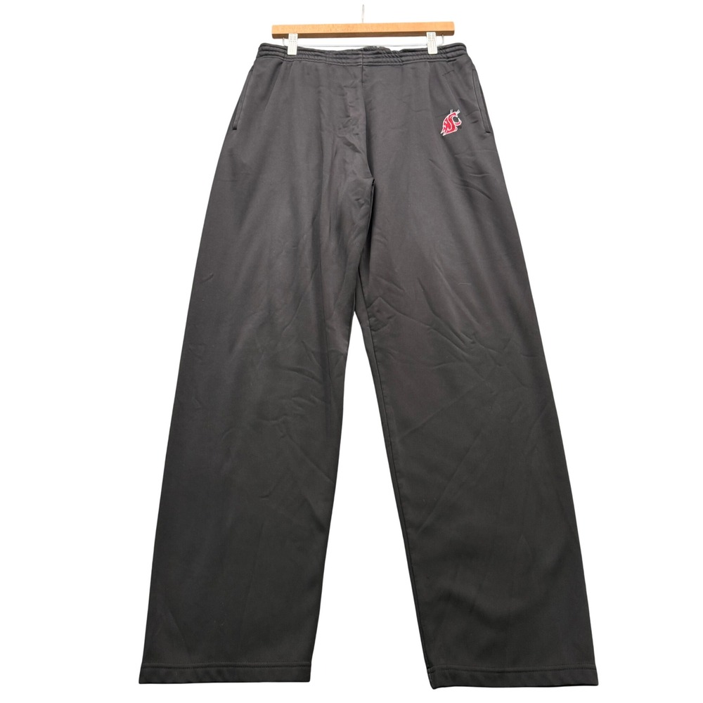 Know Wear WSU Cougars Sweatpants Men's Size XL Black Fleece Athletic Joggers